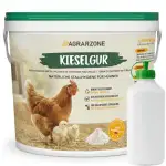 Agrarzone Kieselgur für Hühner 4,2 kg INKLUSIVE Stäubeflasche - Reines Kieselgur Pulver & Kieselerde Pulver, Diatomeenerde Laborgeprüft - Von Experten für optimale Stall-Hygiene entwickelt