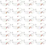 Kurtzy 6-er Pack Schutzbrillen Transparent mit Gummieinsatz an Nase und Ohren für sicheren Schutz - 