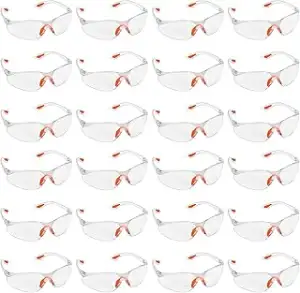 Kurtzy 6-er Pack Schutzbrillen Transparent mit Gummieinsatz an Nase und Ohren fü