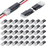 40 Stück Auto Kabelverbinder Wasserdicht 2 Polig, 2 Pin Stecker Kabelverbinder, Schnelle Auto Kabelverbindungen 12V für 18-22 AWG Kabel Crimp, Steckbarer Kabelanschluss für KFZ LKW