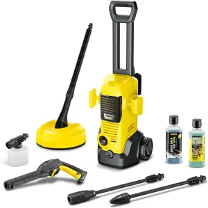 Kärcher Hochdruckreiniger K 3 FJ Home, Druck: max. 120 bar, Inkl. Schaumdüse für gut haftenden Schaum und höchste Schmutzlösekraft & HomeKit, gelb