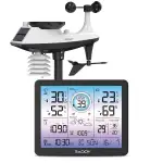 Raddy VP7 Wetterstation Funk mit Außensensor, 7,4'' Digital Display DCF, Thermometer Hygrometer m...
