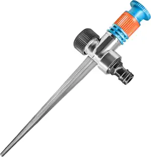 GRÜNTEK Kreisbogen-Regner, Garten Sprühregner, Kreisregner mit stufenlos einstel