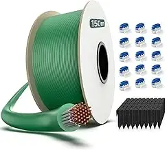 HAUSPROFI 150m Begrenzungskabel Mähroboter Set mit 450 Haken & 15 Verbindern, Ø2