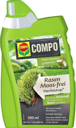 Compo Rasen Moos-frei Herbistop, Bekämpfung Moosen und Algen, Konzentrat, 500 ml
