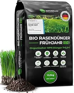Bio-Rasendünger Frühjahr & Sommer – TESTSIEGER, Made in Germany – 10,5 kg für 400 m² – Organische...