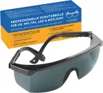 UV Pulse Protect 700 PSA/PPE – UV Schutzbrille auch für Schutz vor Rotlicht & IPL Haarentfernung I zertifizierter Augenschutz nach DIN 166, DIN 170 & ISO 12609, Arbeitsbrille mit Seitenschutz & Bügeln