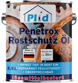 Plid® Penetrox Rostschutz Öl [2,5L] Schützt Metallteile vor Korrosion im Innen- 