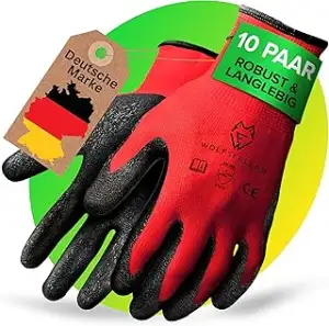 10 Paar robuste & komfortable Handschuhe Arbeitshandschuhe Herren Gr 10 - Arbeit
