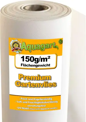Aquagart Gartenvlies gegen Unkraut 150g /m² I Anti Unkrautvlies wasserdurchlässi