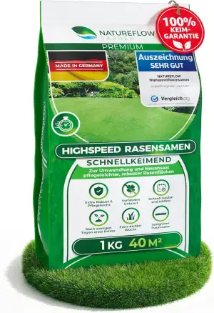 Rasensamen schnellkeimend Frühjahr 1kg – TEST SEHR GUT – Grassamen schnellkeimen