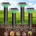 Solar Ultraschall Maulwurf Vertreiber, Maulwurf Vertreiber Testsieger, 4 Stück Maulwurfschreck, IP66 Wasserdichter Maulwurf Vertreiben für Abwehr von Wühlmaus Vertreiben und Erdhörnchen in Rasen