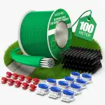 100m Begrenzungskabel Mähroboter + 50 Erdnägel + 10 Kabelverbinder + 10 Anschlussklemmen, Rasenmä...