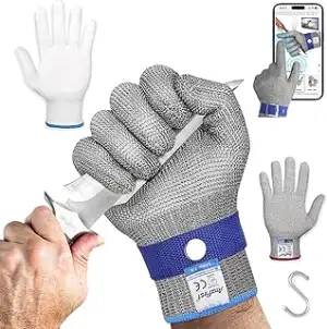 Schnittschutzhandschuhe küche, Leistungsfähiger Level 9 Schutz, Touchscreen Edel