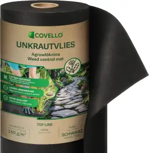 Covello Unkrautvlies 150m² Top Line – Gartenvlies wasserdurchlässig Unkrautschut