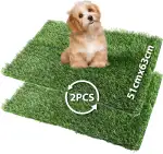 JMIATRY 2 Stück 51x63 cm Hundetoilette Balkon, Kunstrasen, Rasenteppich Outdoor Kunstrasen Hundek...