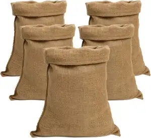 IPEA Große Jutesäcke – 80 x 50 cm – Made in Italy – 5 Stück – Jutesäcke im Natür