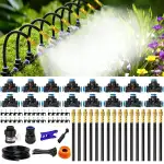 Bewässerungssystem Garten bewässerung 15M Gartenbewässerungssysteme Tropfbewässerungssystem gewächshaus, 360°Flexibles Bewässerungsschlauch mit 15 Brassirrigation Sprühdüse für Rasen, Terrasse, Garten