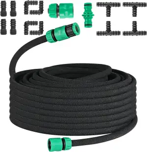 Tropfschlauch Set, Garten Tropfschläuche, Perlschlauch für Tropfbewässerung, Gum