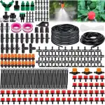 Garten BewässerungsSystem, 340Pcs Garten Bewässerung Kit,55M+15M Bewässerungsrohre,Automatik Tröpfchenbewässerung Gartenbewässerung Misting Kühlsystem für Landschaft,Flower Bed und Terrasse Pflanzen