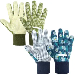 Ainiv Handschuhe für Garten, 2er Set Gartenhandschuhe, Antirutschbeschichtung Ar