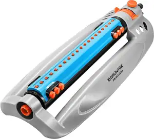 GRÜNTEK Rasensprenger bis 462 m2 für große Rasenflächen mit Turbo-Motor, Viereck