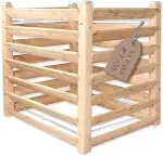 Gartenwelt Riegelsberger Moderner Komposter Single ca. 100x100 cm Höhe 100 cm aus Lärchenholz Mas...