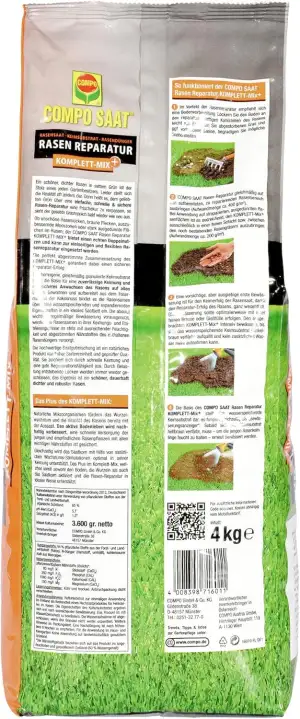 Compo SAAT® Rasen-Reparatur Komplett Mix+ 4 kg (Packung mit 2)