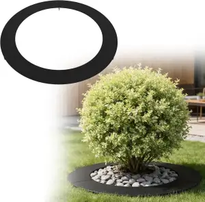 UISEBRT Flacher Baumring Rasenkante aus wetterfest verzinkt Metall,Mähroboter Mä