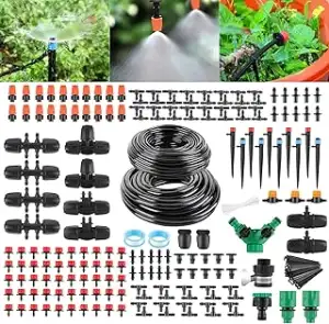 315PCS Bewässerung Garten Set 60+15M DIY Garten Bewässerungssystem Gartenbewässerung Pflanzen Bewäss