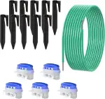 ECENCE 3m Begrenzungskabel + 10x Erdspieße 5X Kabelverbinder, Zubehör-& Reparatur-Set Installatio...