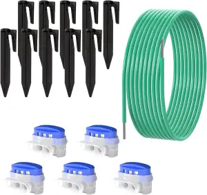 ECENCE 3m Begrenzungskabel + 10x Erdspieße 5X Kabelverbinder, Zubehör-& Reparatu