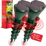 Maulwurf Vertreiber 4er Set - Effektiv Maulwurf vertreiben auf ca. 800m² - Flexible Verwendung durch Solarmodul - innovatives Schraubdesign erhöht Effektivität