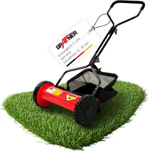 Grafner Handrasenmäher mit 21 Liter Fangkorb, 350 mm Schnittbreite, 12 – 45 mm S