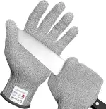 Schwer SlicePro (Level A9/F) Schnittfeste Handschuhe,PFAS Frei,zuverlässige Schneidhandschuhe, Mandolinen-Handschuhe zum Schneiden von Fleisch, Austernschütten,Fischfilet-Verarbeitung,M