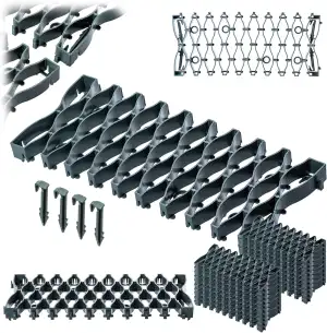 KADAX 20 x Rasenschutzgitter für Mähroboter, 47 x 20 cm, Rasengitter zum Schutz 