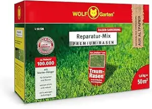 Wolf-Garten | Reparatur-Mix Premium-Rasen mit Starter-Dünger L 50 SM für 50m²; 3