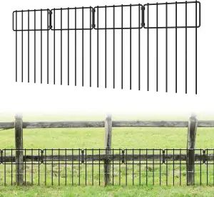 LIANTRAL 19 Stück Tier Barriere Zaun, Dekorativer Gartenzaun, rostfreier Metalld