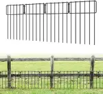 LIANTRAL 10 Stück Tier Barriere Zaun, Dekorativer Gartenzaun, rostfreier Metalldraht, Kein Graben...