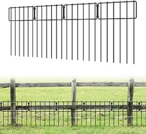 LIANTRAL 10 Stück Tier Barriere Zaun, Dekorativer Gartenzaun, rostfreier Metalld