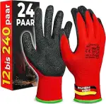 Abriebfest Arbeitshandschuhe Herren (24 Paar) - Gartenhandschuhe und Montagehandschuhe mit Latexb...
