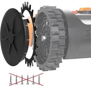 Neu Worx S/M Radkappen für Spikes Befestigung ohne schrauben für Worx Mähroboter