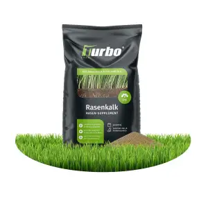 Rasenkalk und Gartenkalk, Turbogrün, 18kg für 180m², gesunder Rasen gegen Moos u
