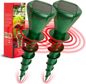 Maulwurf Vertreiber 2er Set - Effektiv Maulwurf vertreiben auf ca. 800m² - Flexi