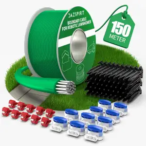 DazSpirit 150 m Begrenzungskabel Mähroboter + 100 Erdnägel + 20 Kabelverbinder +