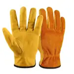 NickyPicky Arbeitshandschuhe Herren und Damen – Gartenhandschuhe Dornenfest aus Leder – schützende Handschuhe für Garten, Baustelle und Holzarbeiten – robust, atmungsaktiv, mit starkem Grip - Medium