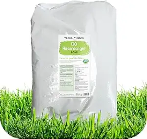 TerraDomi Bio Rasendünger Frühjahr & Sommer 20kg für 400m² | Für sattgrünen, dic