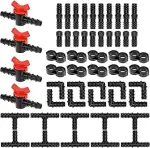 QWORK® 54 Stück Bewässerung Anschluss Kit, Bewässerungs Schlauchverbindungen, für 16 mm Schläuche