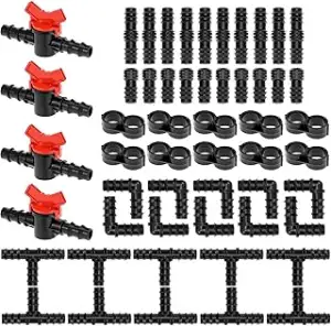 QWORK® 54 Stück Bewässerung Anschluss Kit, Bewässerungs Schlauchverbindungen, fü