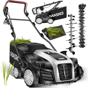 MASKO® Elektro 2in1 Vertikutierer Rasenlüfter 1800W 40cm Arbeitsbreite 55L Fangk